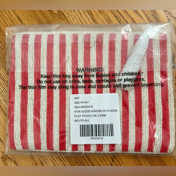 Anthropologie Large Beaded Pouch - Chickens - Picture 5 of 5